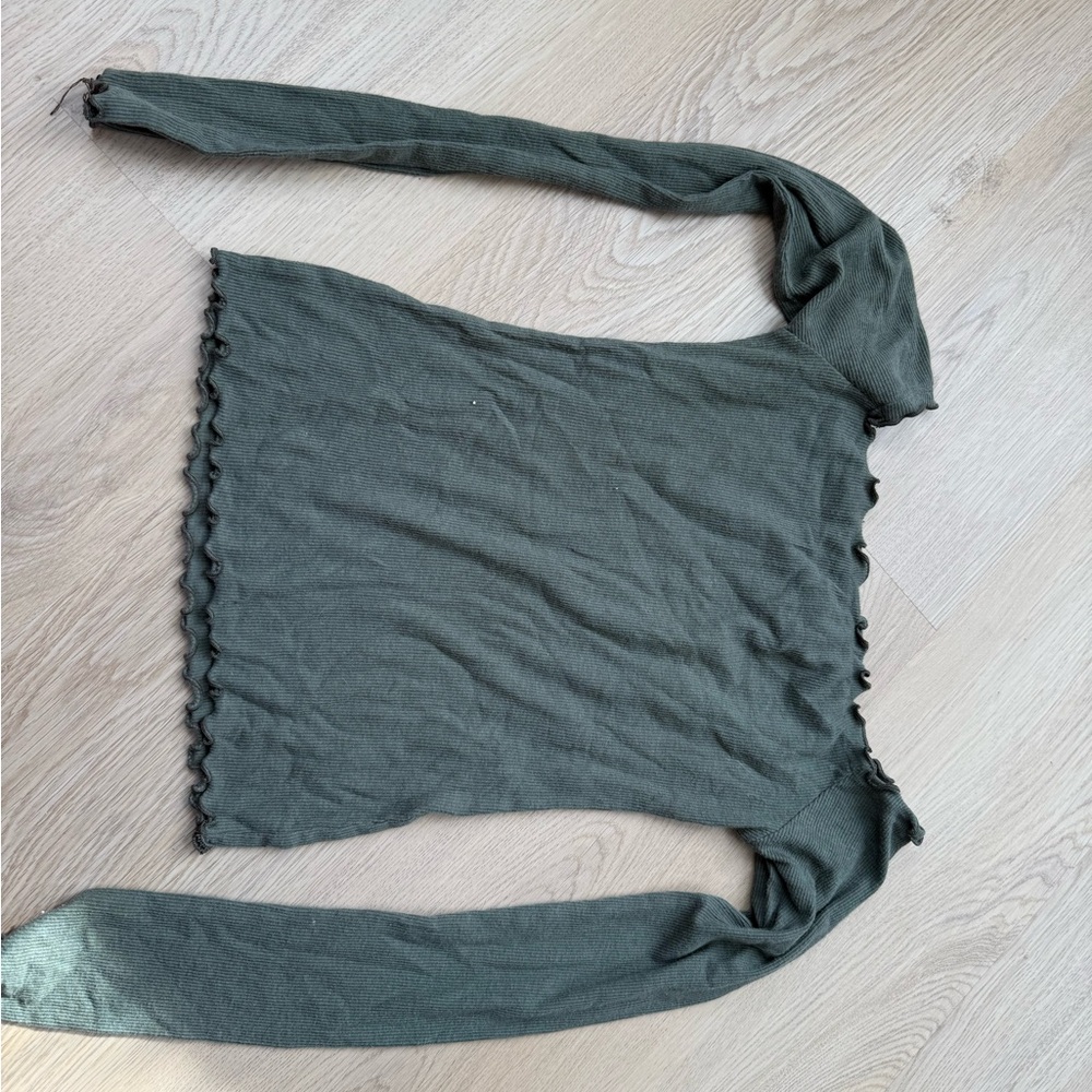 Women's Olive Green off the shoulder ruffled Top